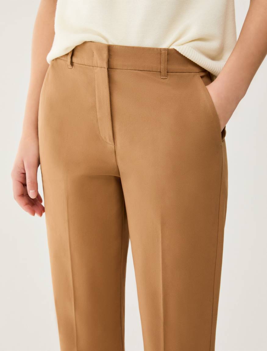 Slim-cut trousers - TOBACCO BROWN - Pennyblack - 4