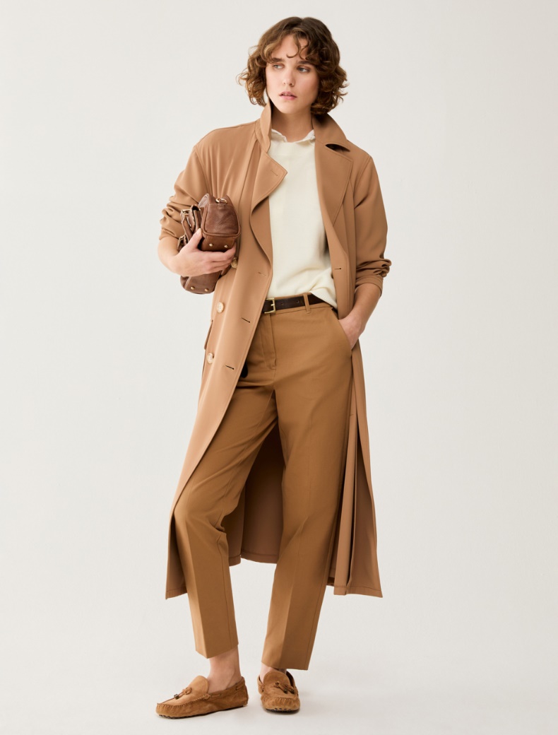 Slim-cut trousers - TOBACCO BROWN - pennyblack
