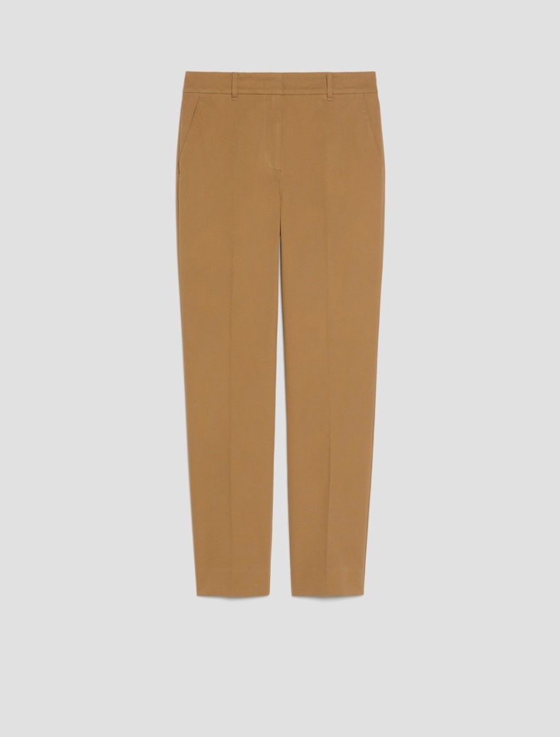 Slim-cut trousers - TOBACCO BROWN - pennyblack