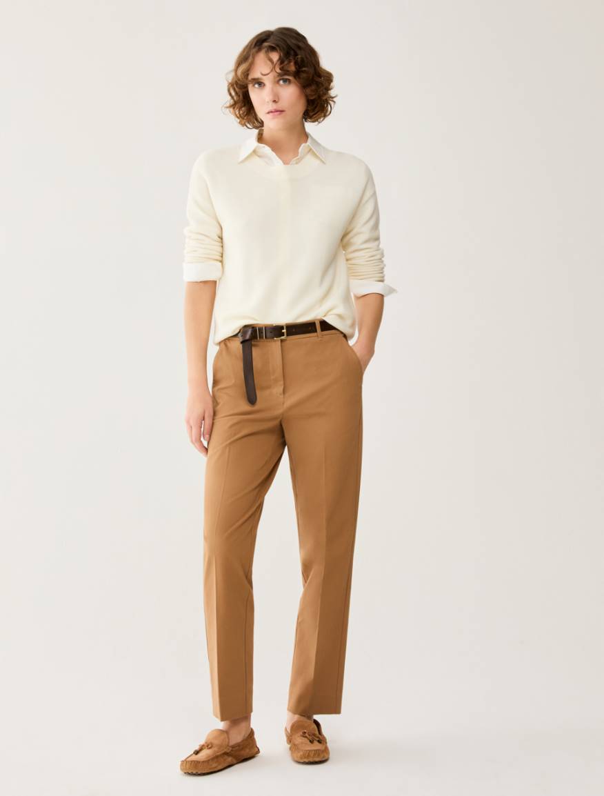 Slim-cut trousers - TOBACCO BROWN - Pennyblack