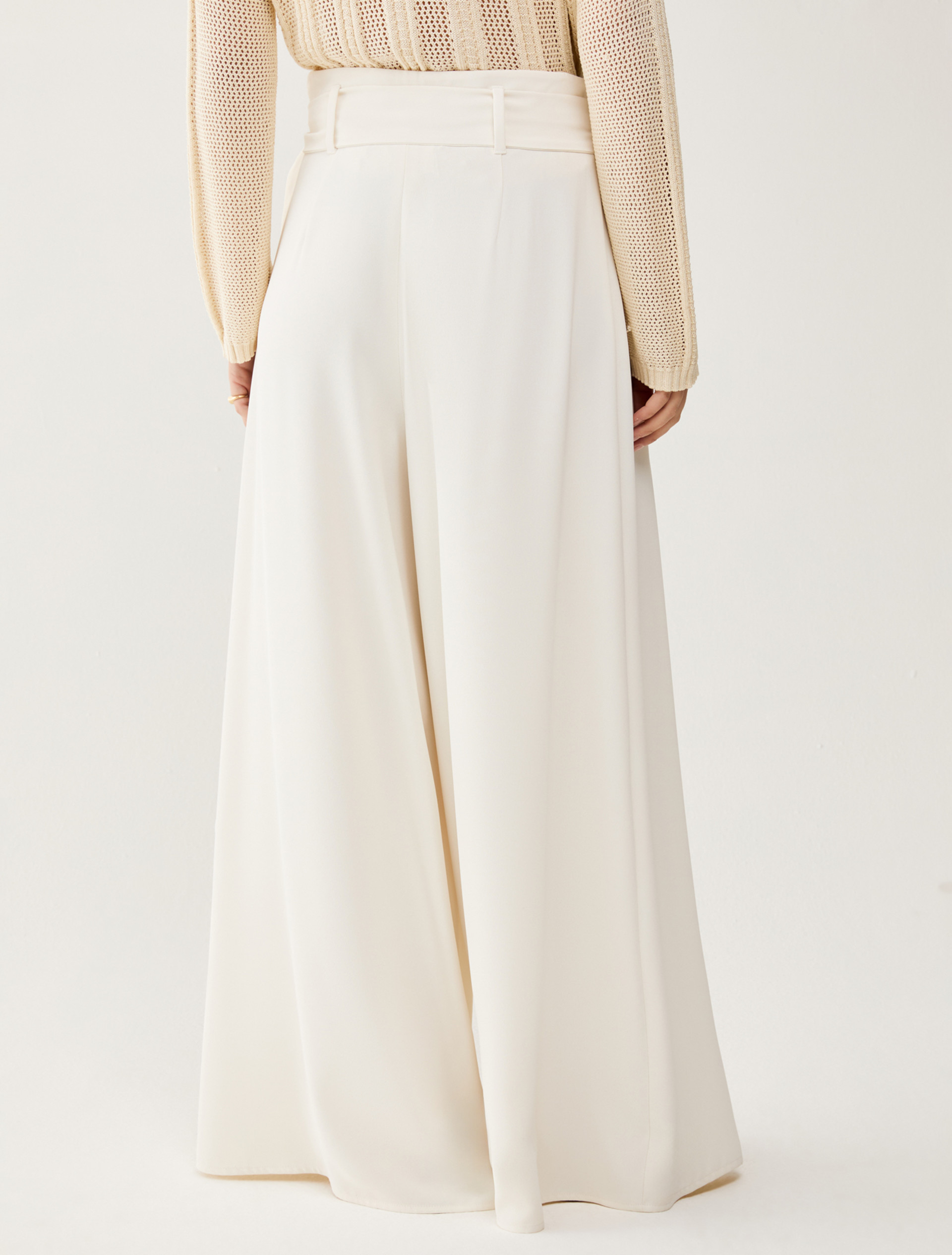 Culottes in sablé fabric - IVORY - pennyblack