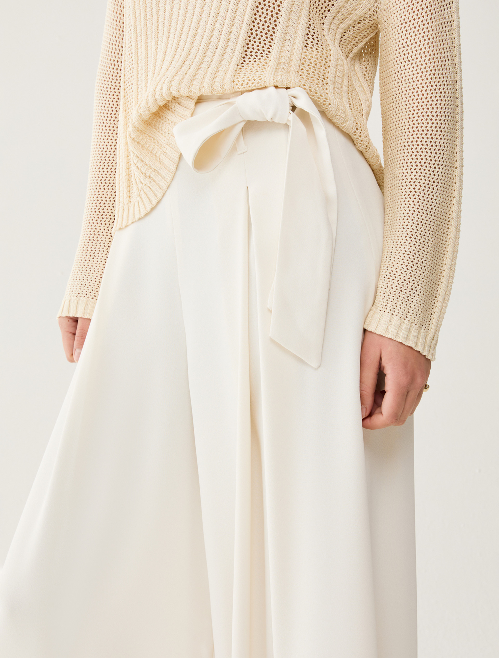 Culottes in sablé fabric - IVORY - pennyblack