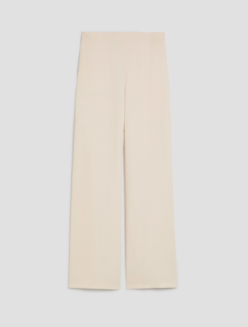 Sablé fabric wide-leg trousers - IVORY - pennyblack