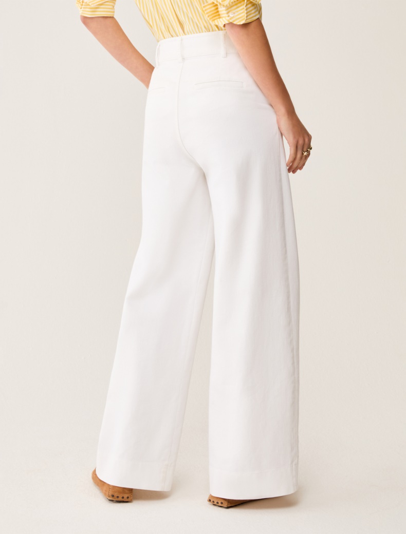 Wide-fit cotton bull denim jeans - IVORY - pennyblack