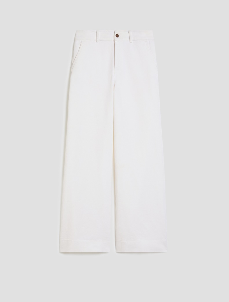 Wide-fit cotton bull denim jeans - IVORY - pennyblack