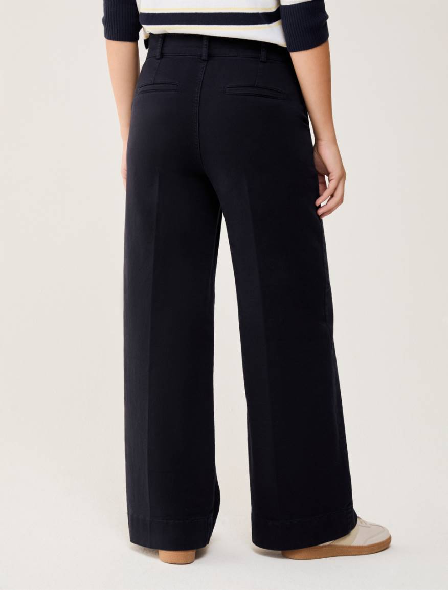 Wide-fit cotton bull denim jeans - NAVY - Pennyblack - 3