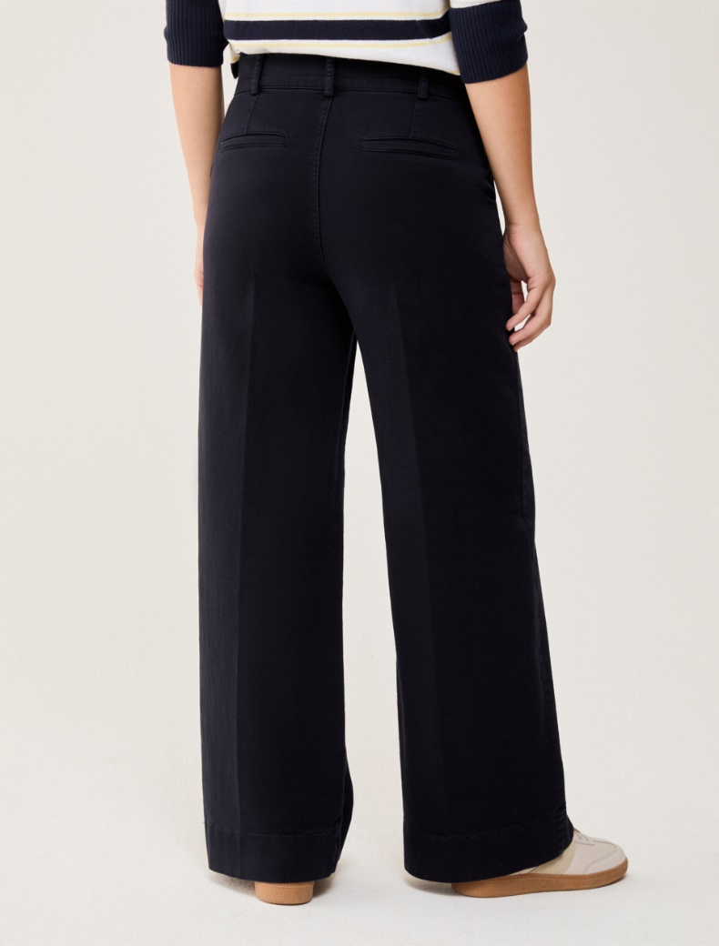 Wide-fit cotton bull denim jeans - NAVY - pennyblack