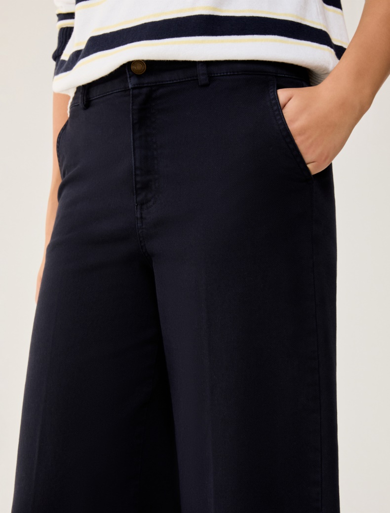 Wide-fit cotton bull denim jeans - NAVY - pennyblack