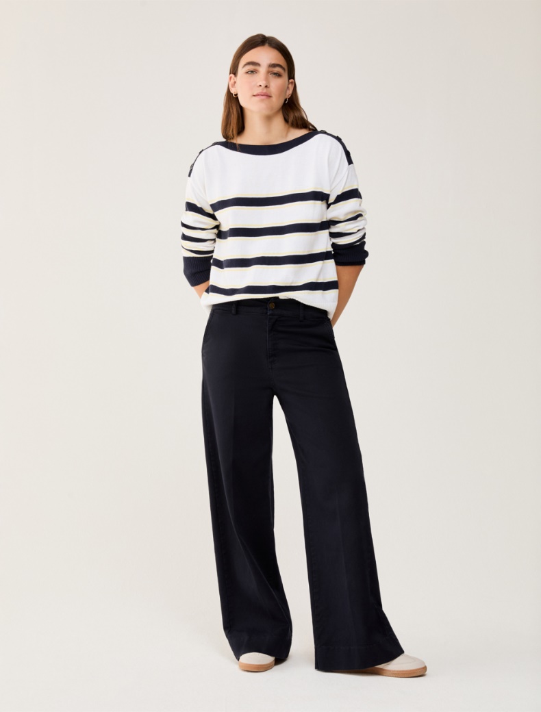 Wide-fit cotton bull denim jeans - NAVY - pennyblack