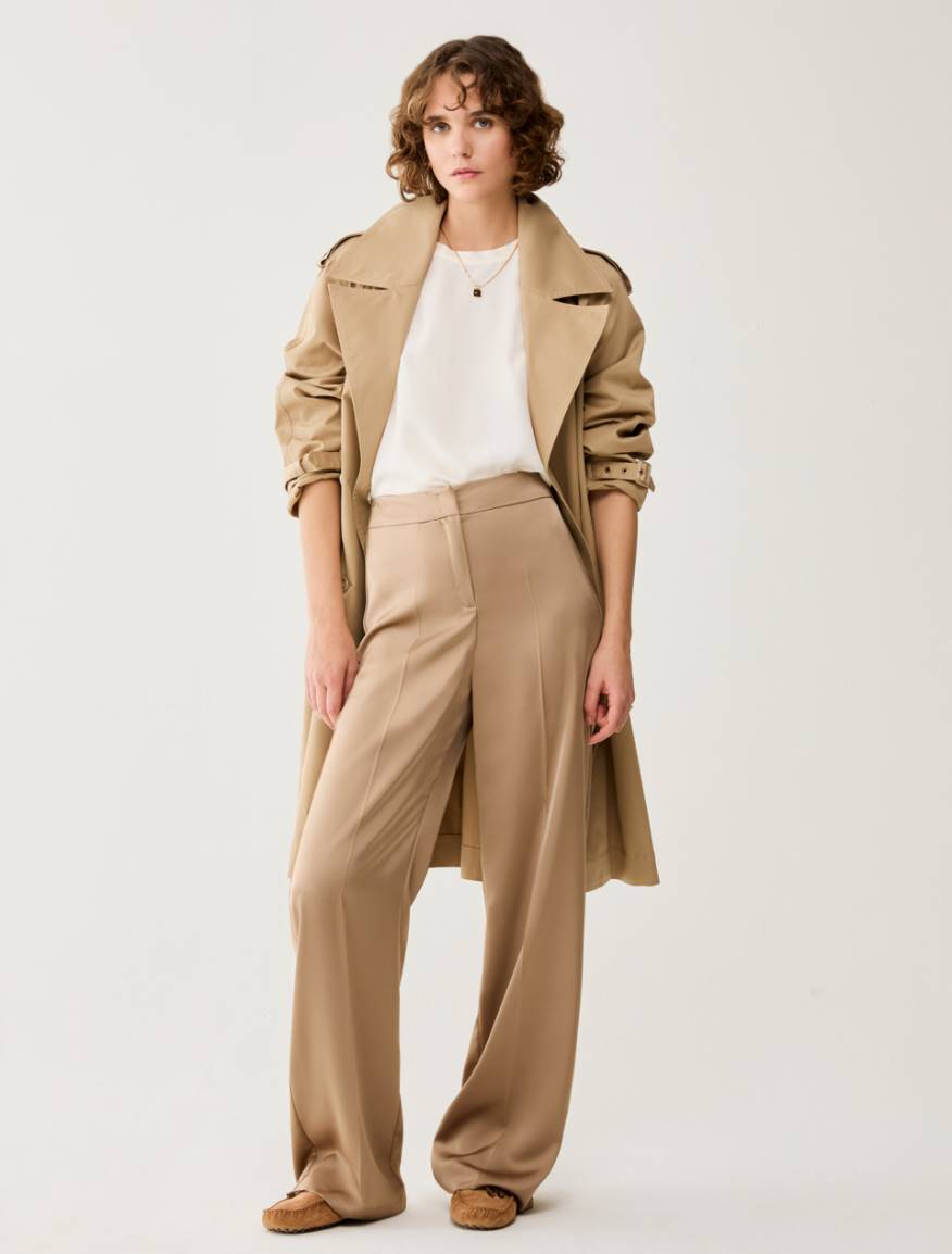 Double satin trousers - SAND - Pennyblack