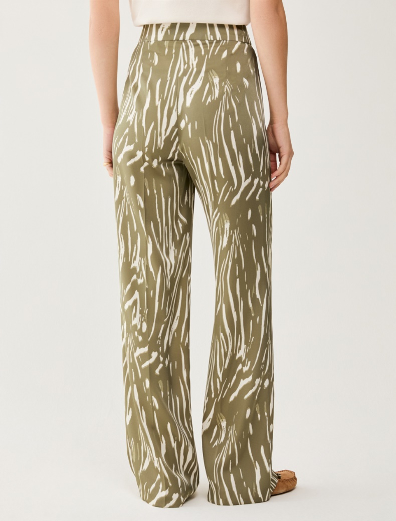 Double satin trousers - GREEN - pennyblack