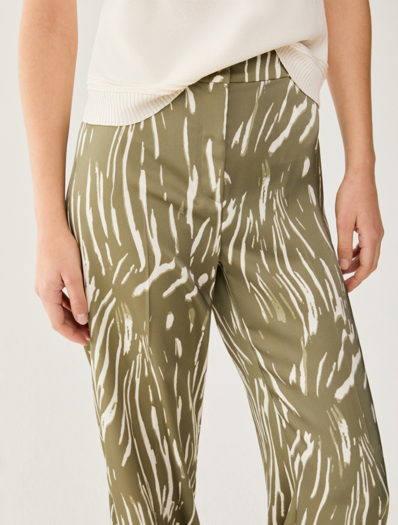 Double satin trousers - GREEN - pennyblack
