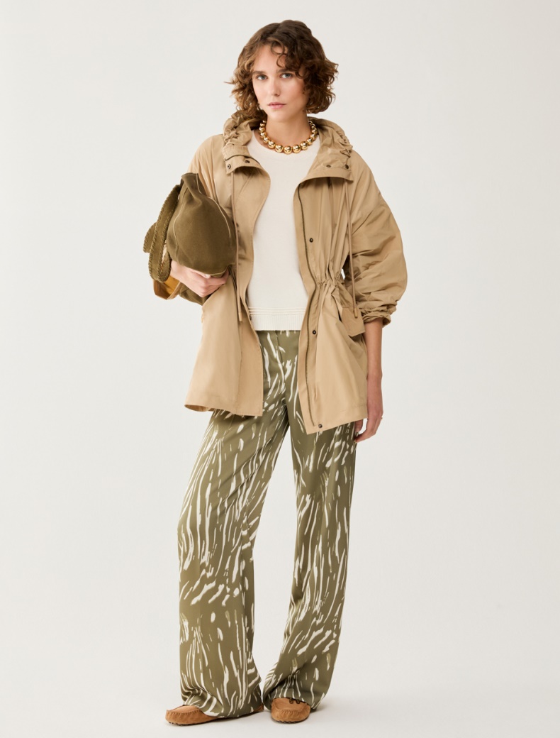 Double satin trousers - GREEN - pennyblack