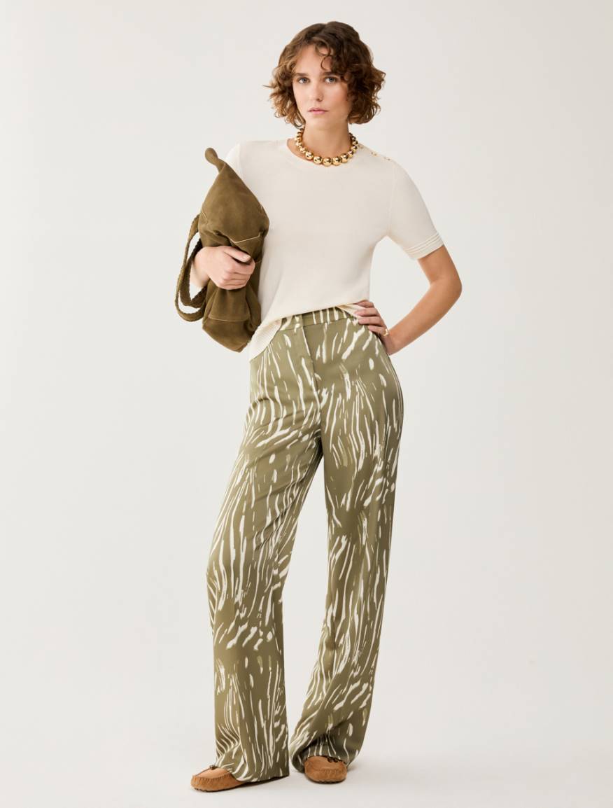 Double satin trousers - GREEN - Pennyblack