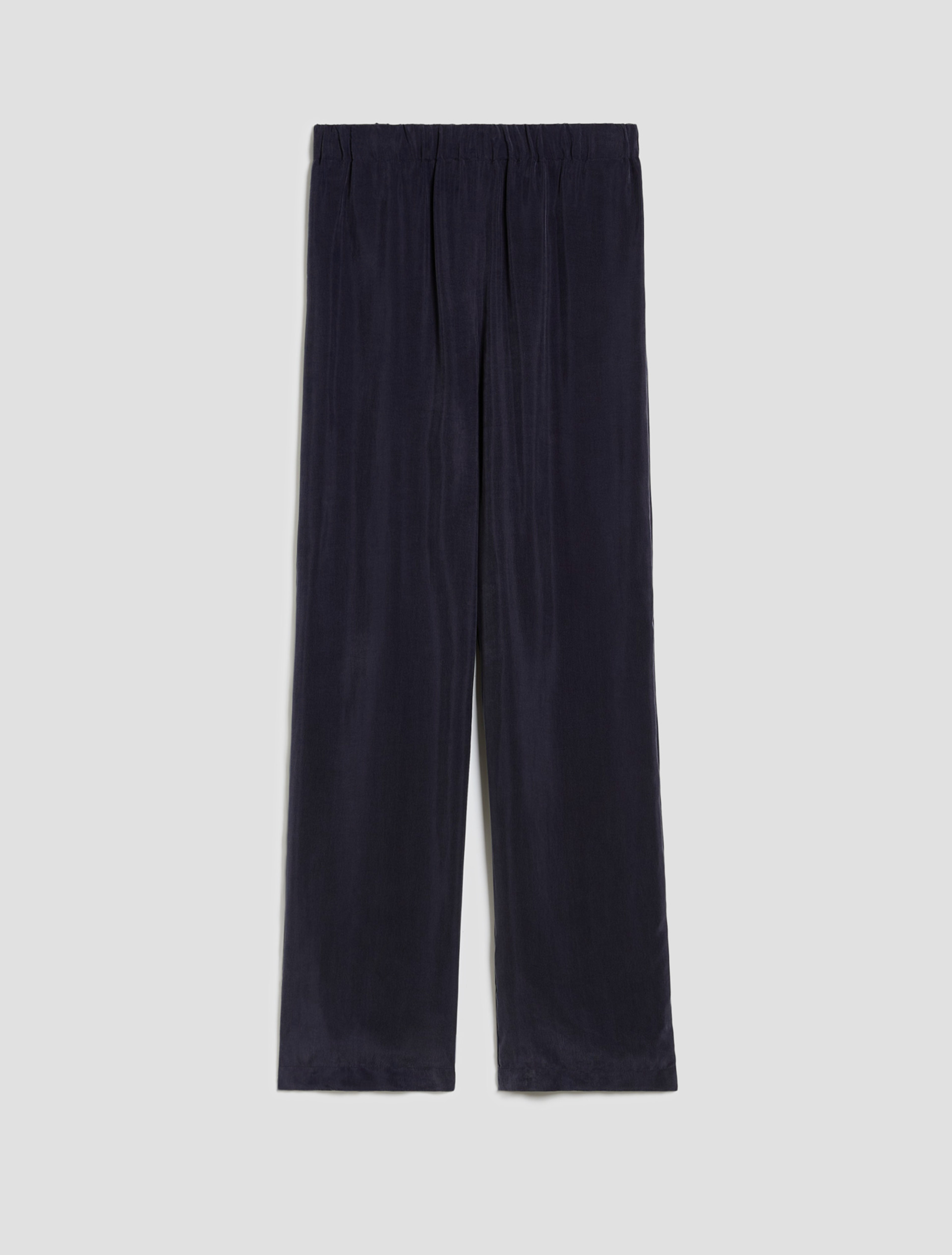 Flowing fabric wide-leg trousers - NAVY - pennyblack
