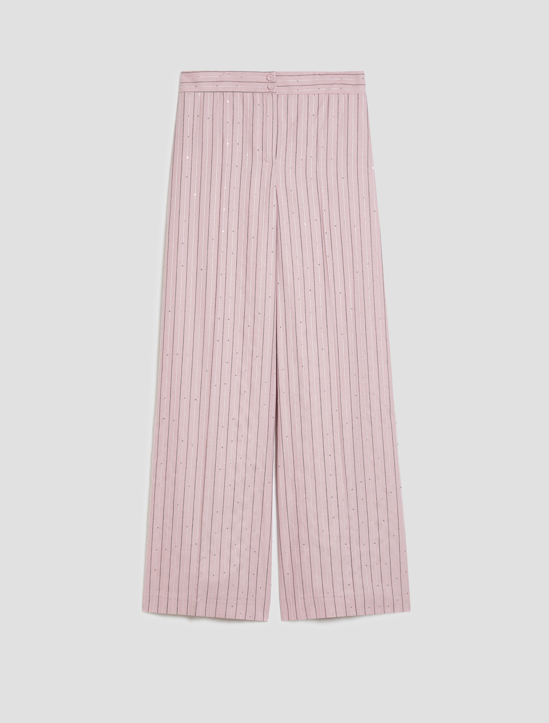 Sequinned pinstriped trousers - PINK - pennyblack