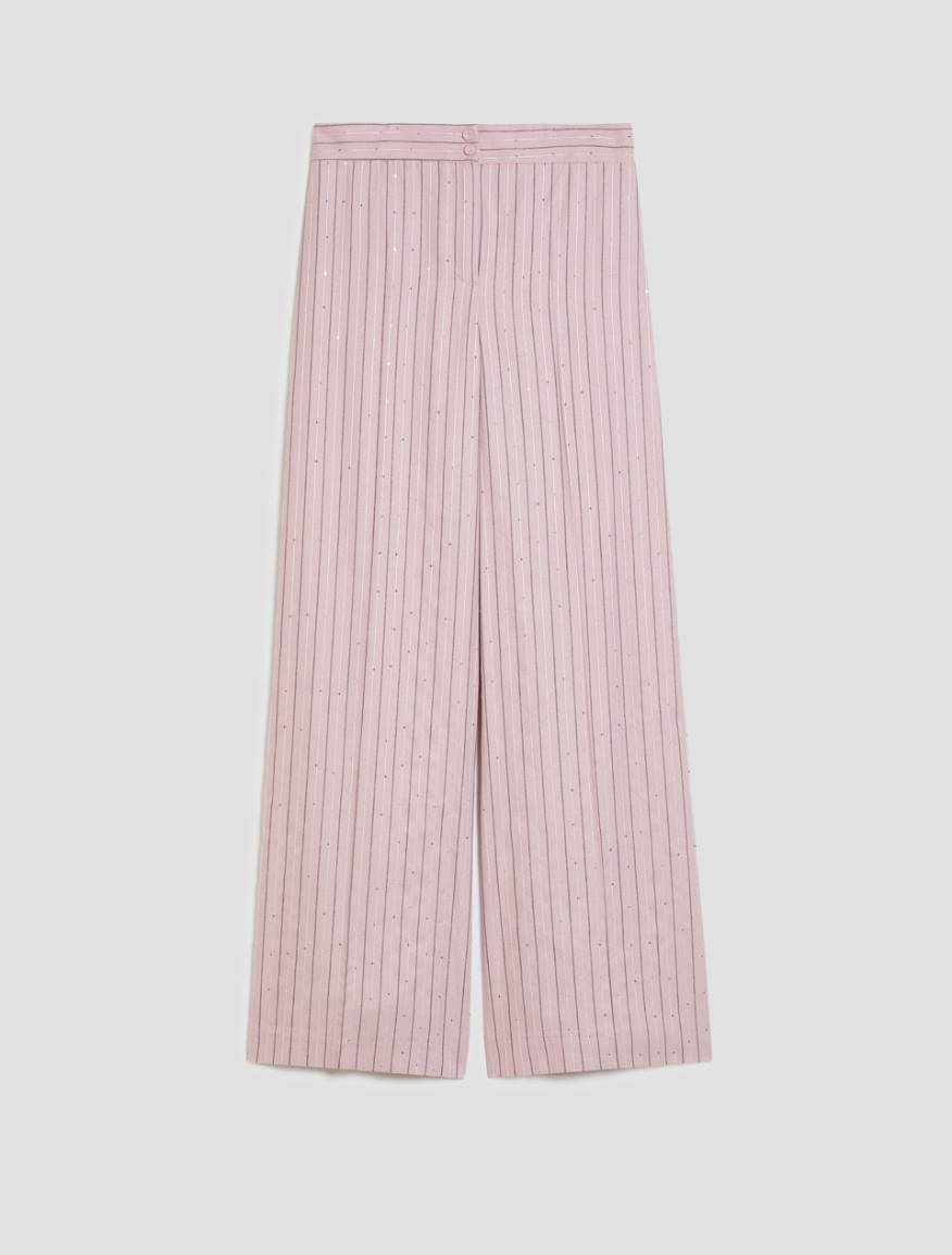Sequinned pinstriped trousers - PINK - Pennyblack - 2