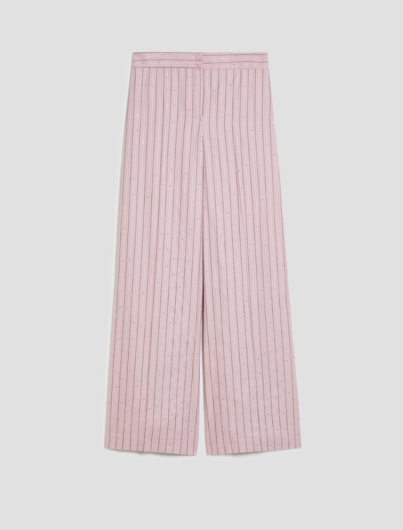 Sequinned pinstriped trousers - PINK - pennyblack