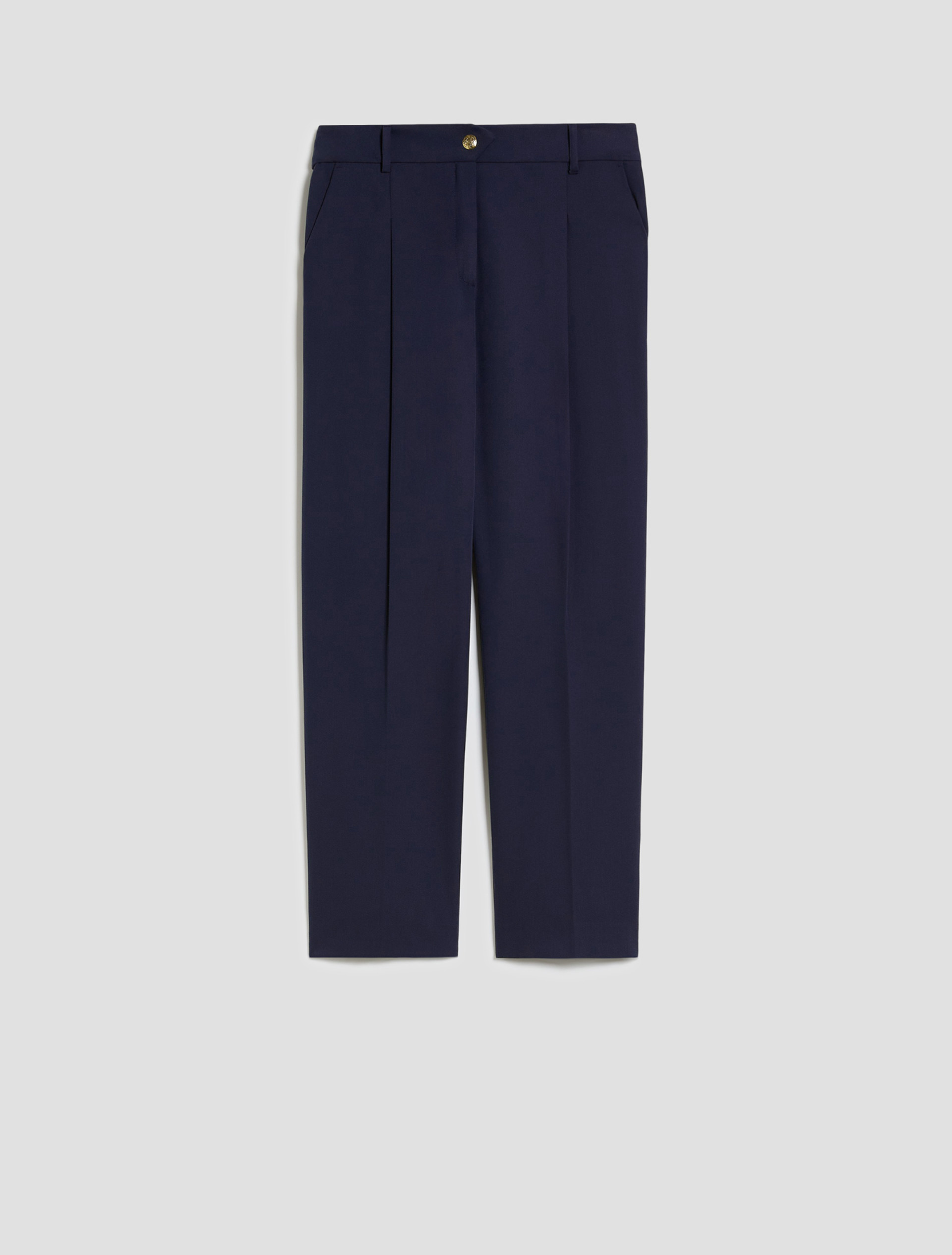 Twill carrot-fit trousers - NAVY - pennyblack