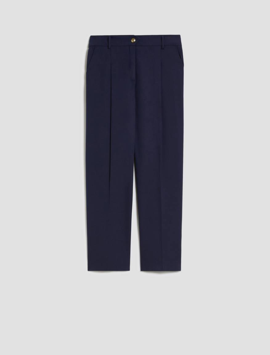 Twill carrot-fit trousers - NAVY - Pennyblack - 2