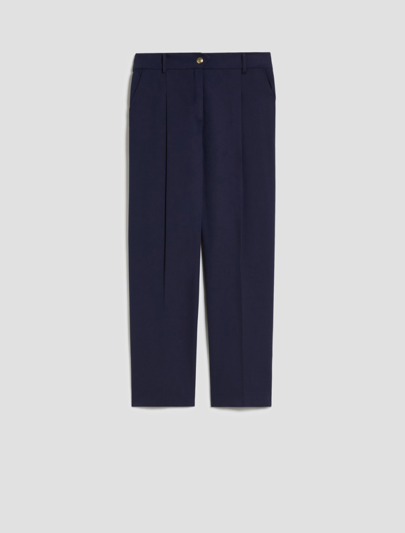 Twill carrot-fit trousers - NAVY - pennyblack