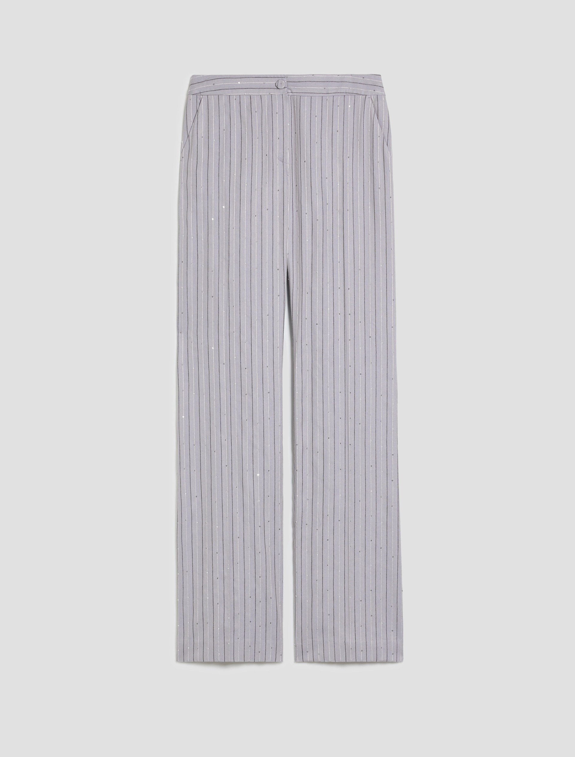 Flared sequinned trousers - LIGHT BLUE - pennyblack