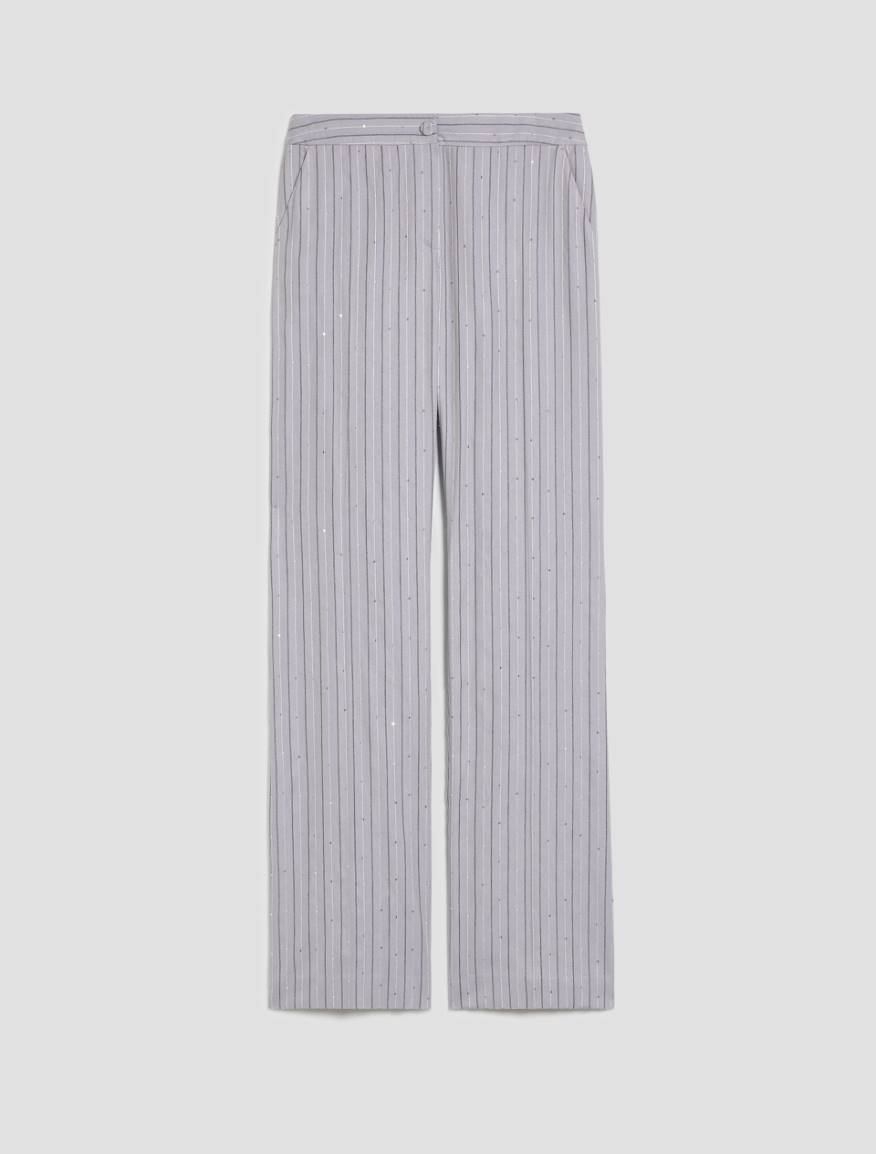 Flared sequinned trousers - LIGHT BLUE - Pennyblack - 2