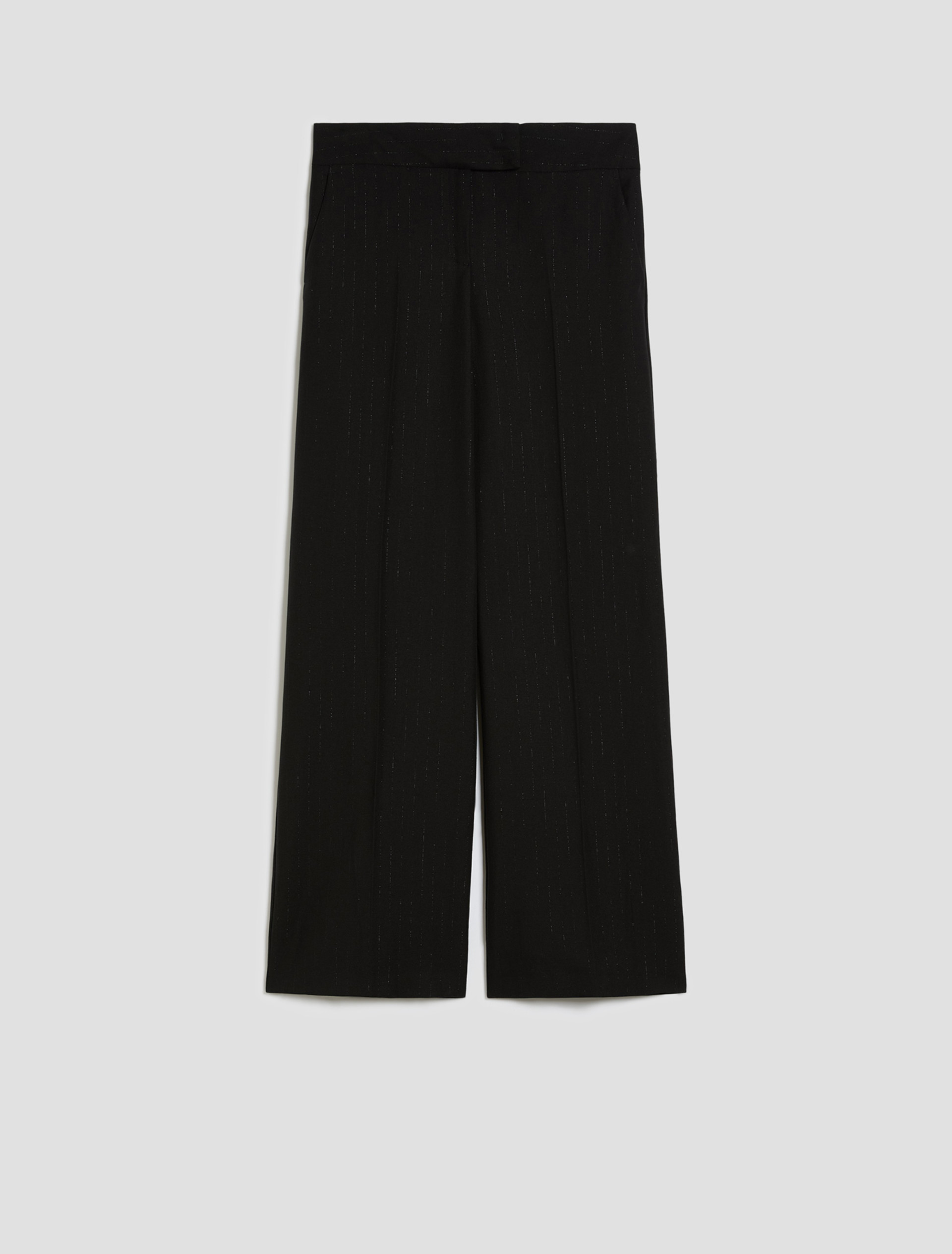 Lamé pinstriped trousers - BLACK - pennyblack
