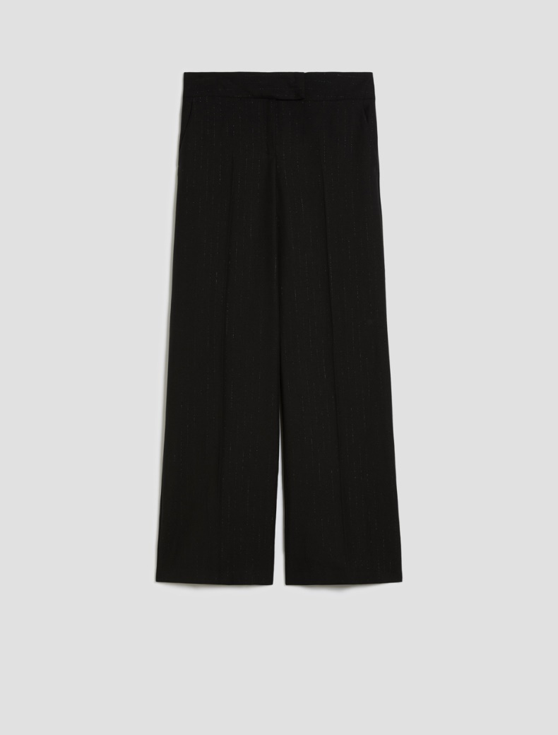 Lamé pinstriped trousers - BLACK - pennyblack