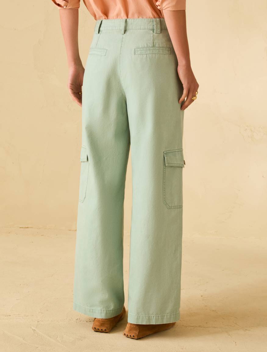 Pantaloni cargo in canvas - ACQUAMARINA - Pennyblack - 3