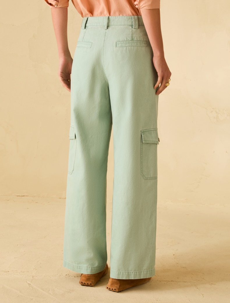 Canvas cargo trousers - AQUAMARINE - pennyblack