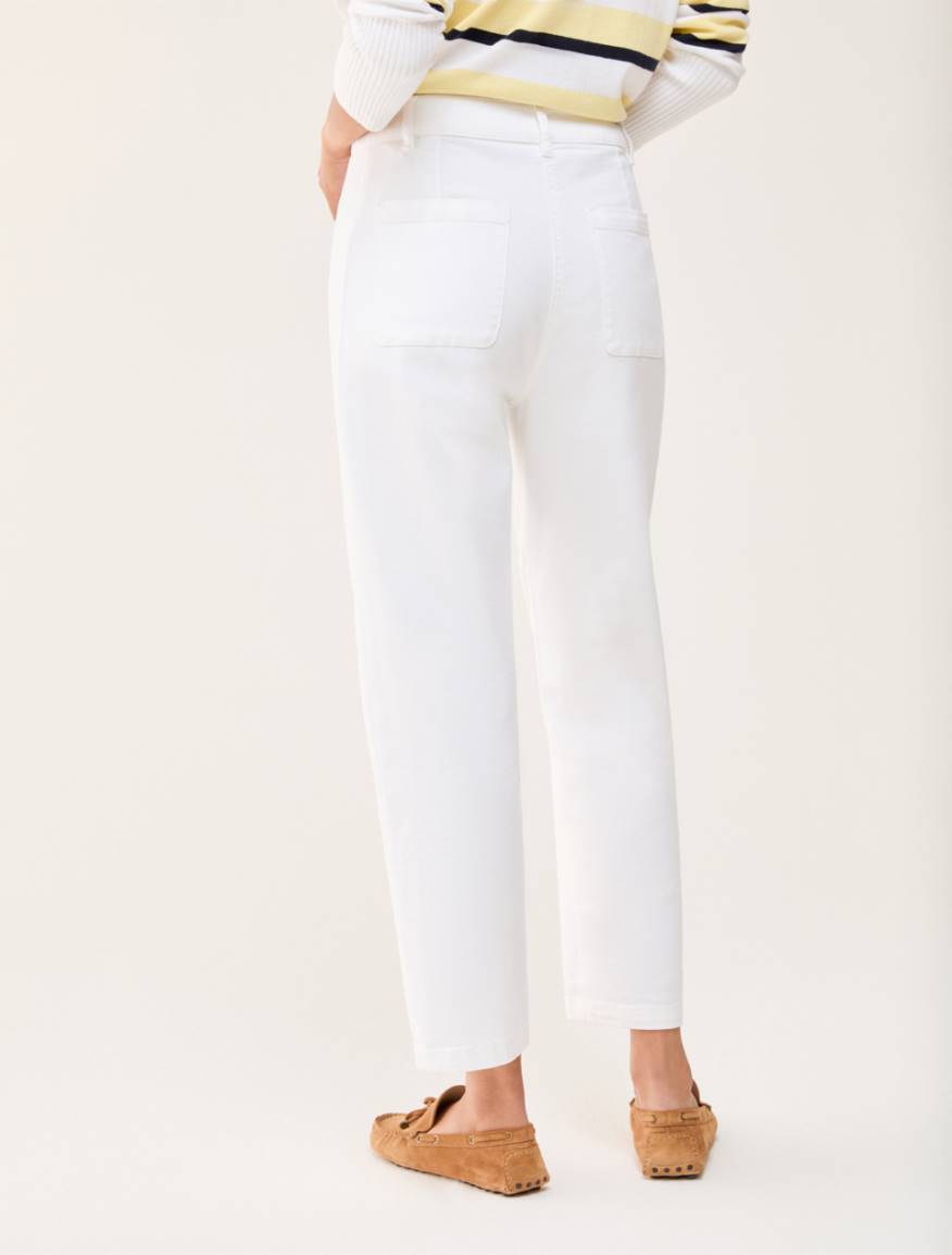 Pantaloni in bull di cotone - AVORIO - Pennyblack - 3