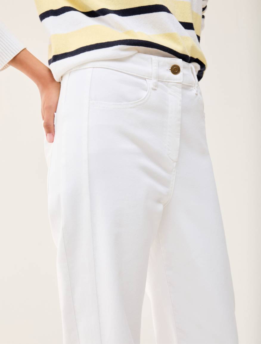 Pantaloni in bull di cotone - AVORIO - Pennyblack - 4