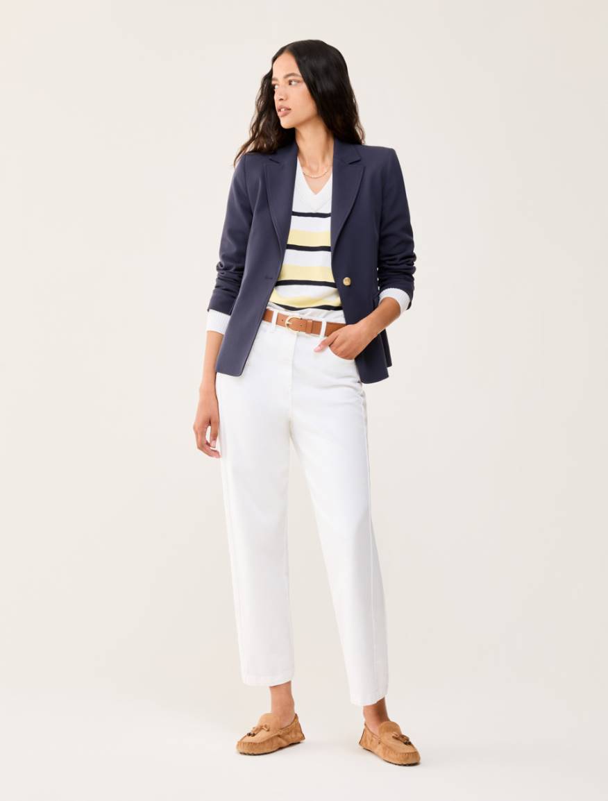 Pantaloni in bull di cotone - AVORIO - Pennyblack - 5