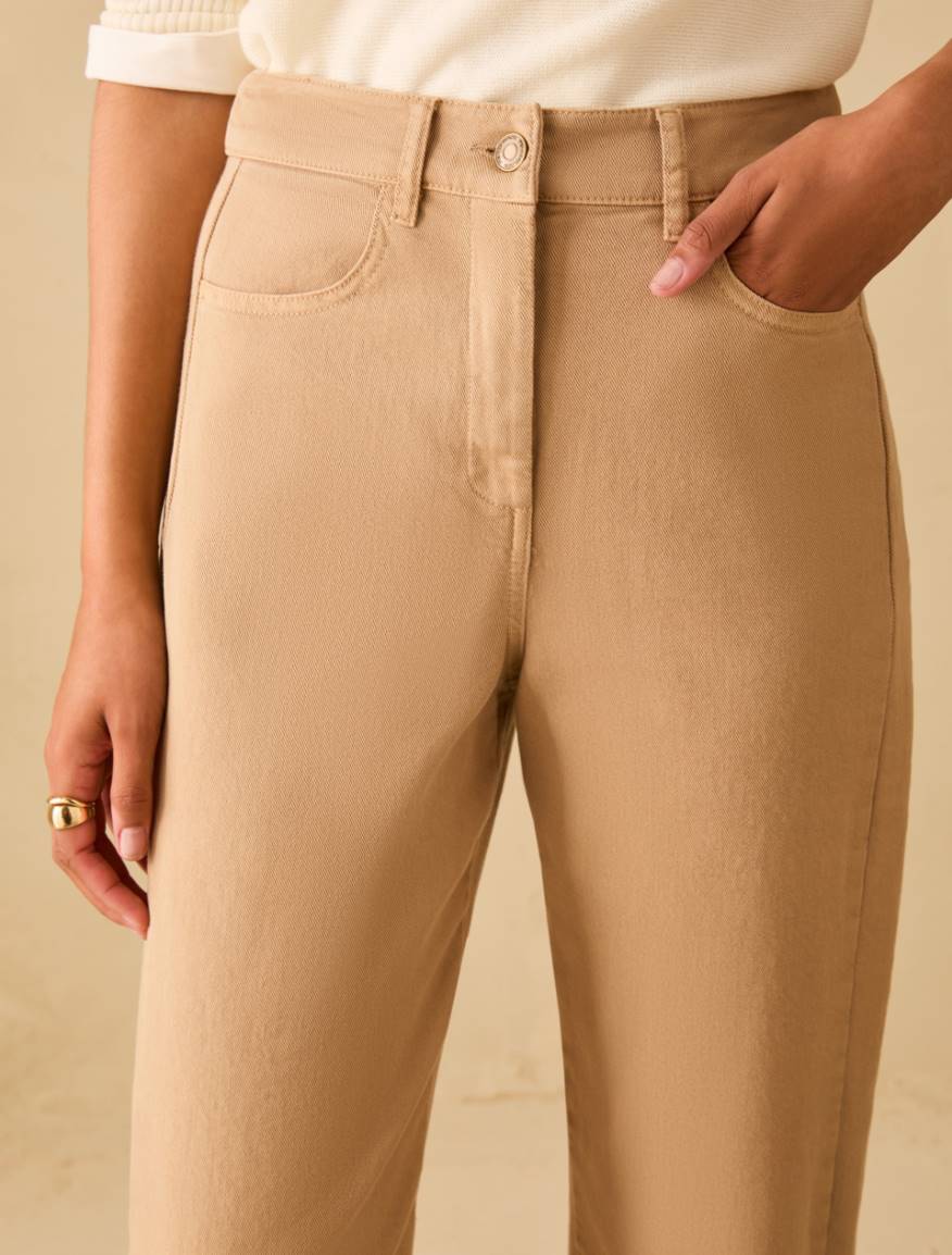 Cotton bull denim jeans - CAMEL - Pennyblack - 4