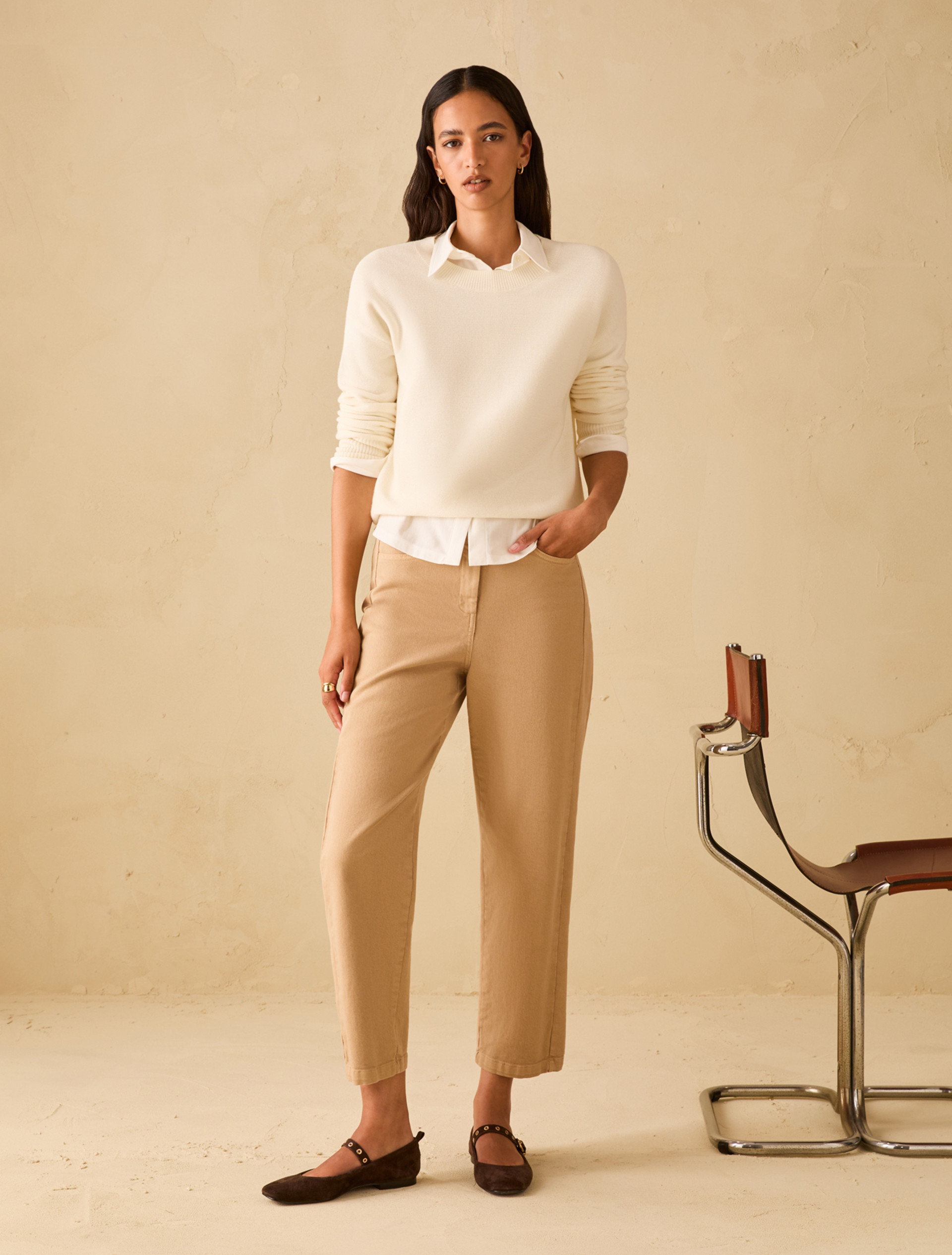 Cotton bull denim jeans - CAMEL - pennyblack