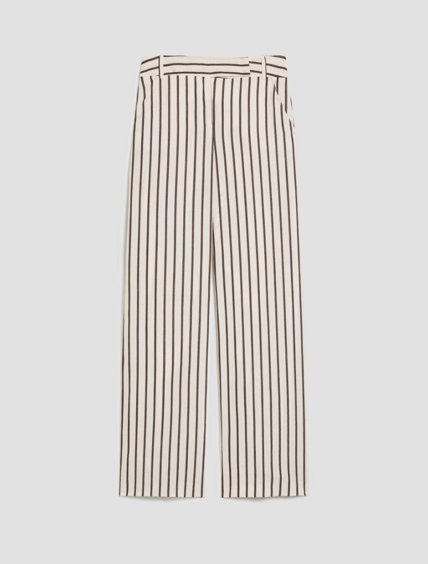 Pantaloni ampi in blend di lino - AVORIO - Pennyblack - 2