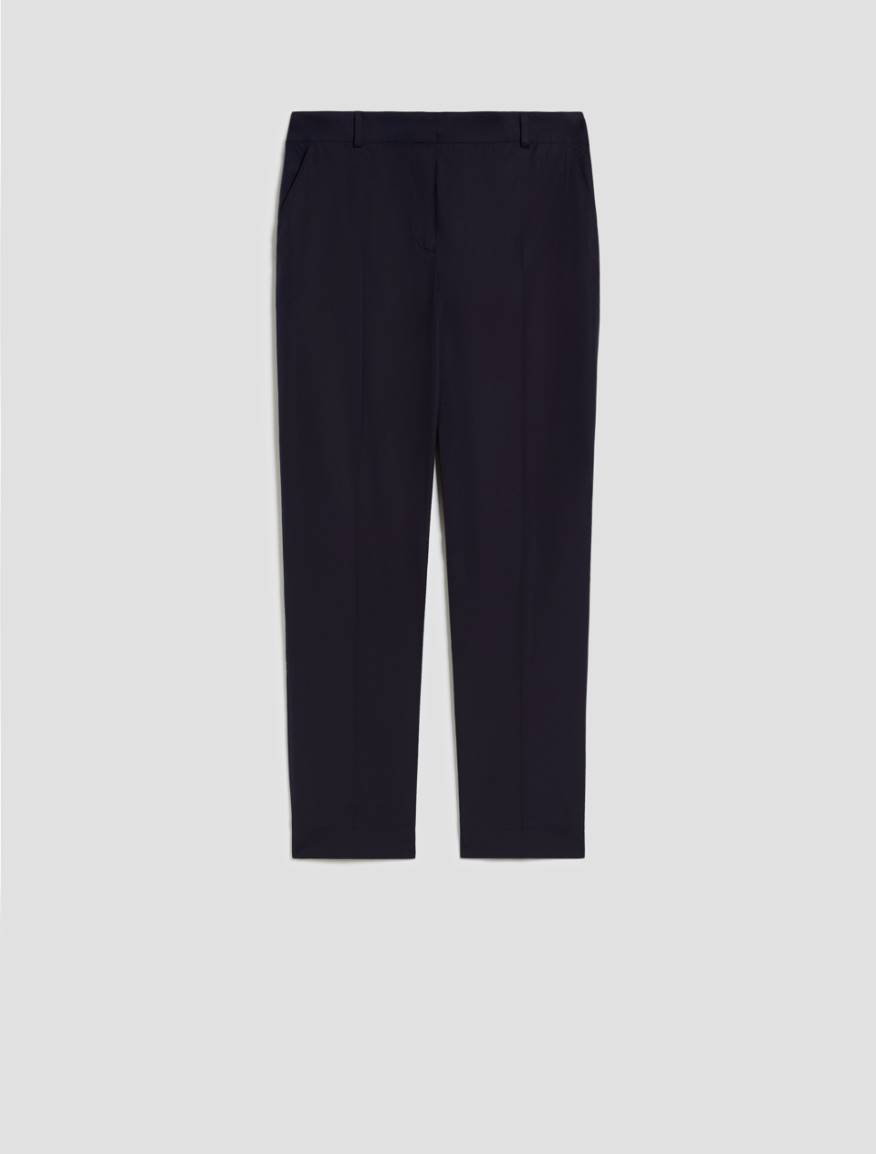 Poplin Capri trousers - NAVY - Pennyblack - 2