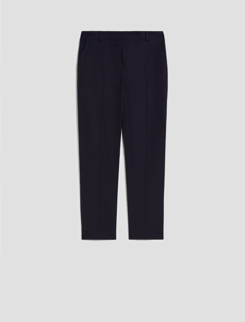 Poplin Capri trousers - NAVY - pennyblack