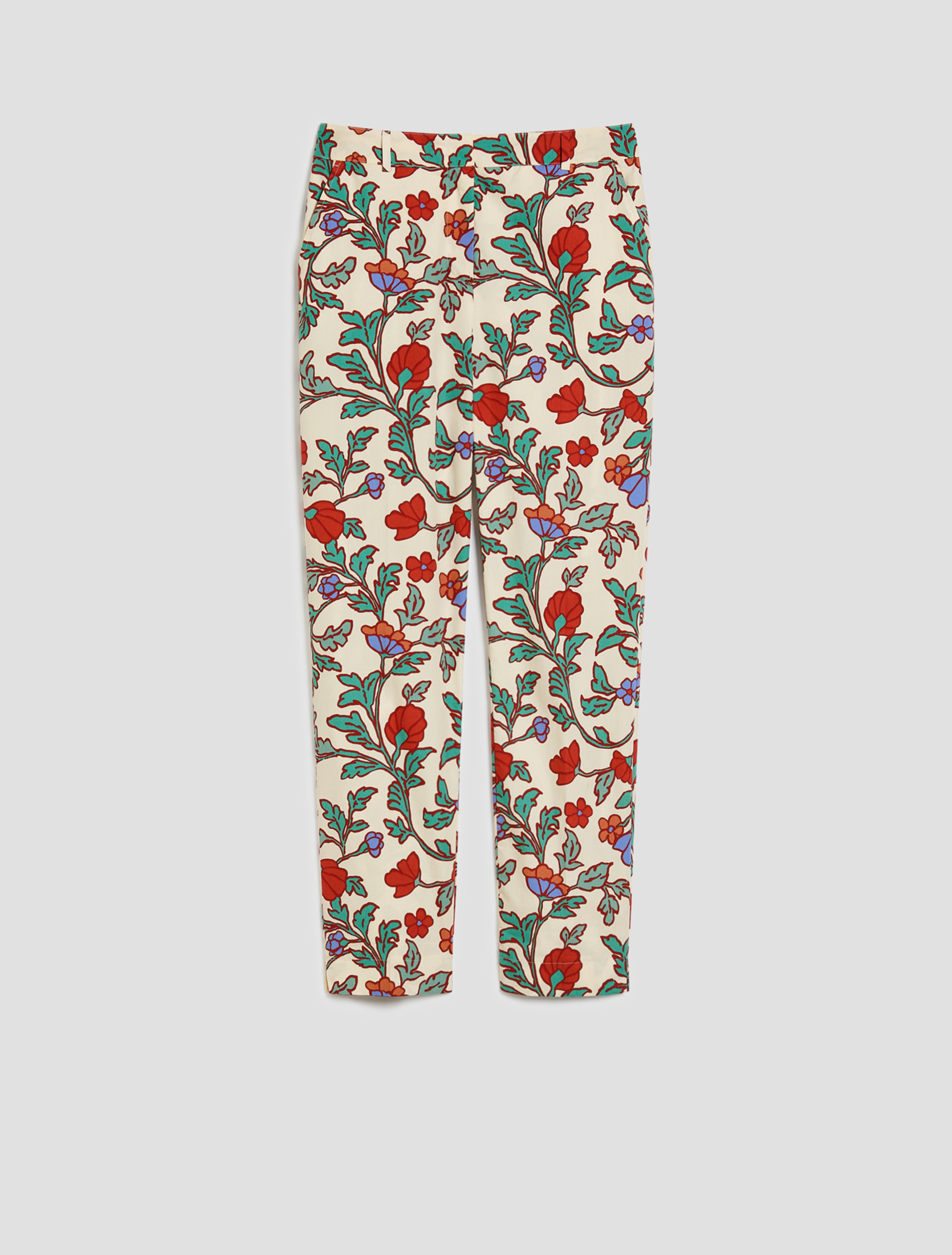 Poplin Capri trousers - WHITE - pennyblack