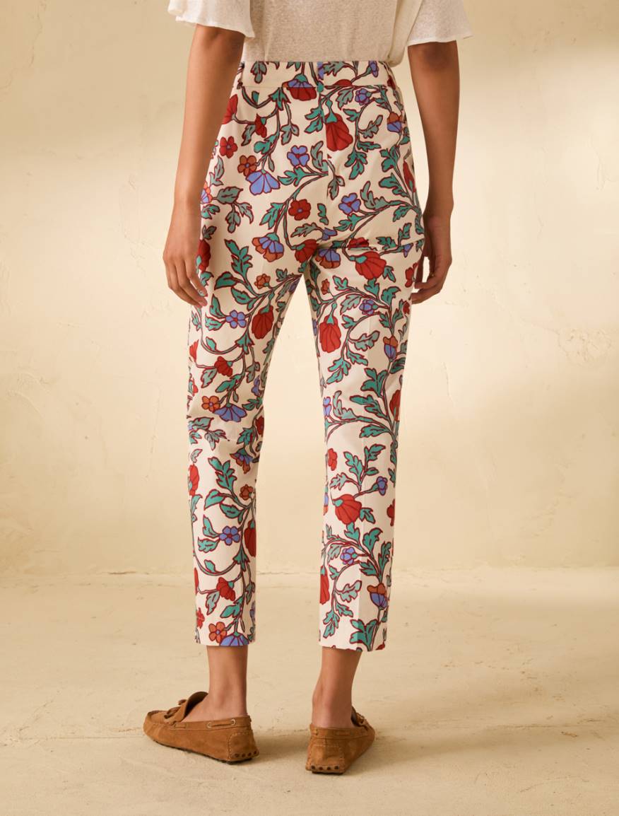 Poplin Capri trousers - WHITE - Pennyblack - 3