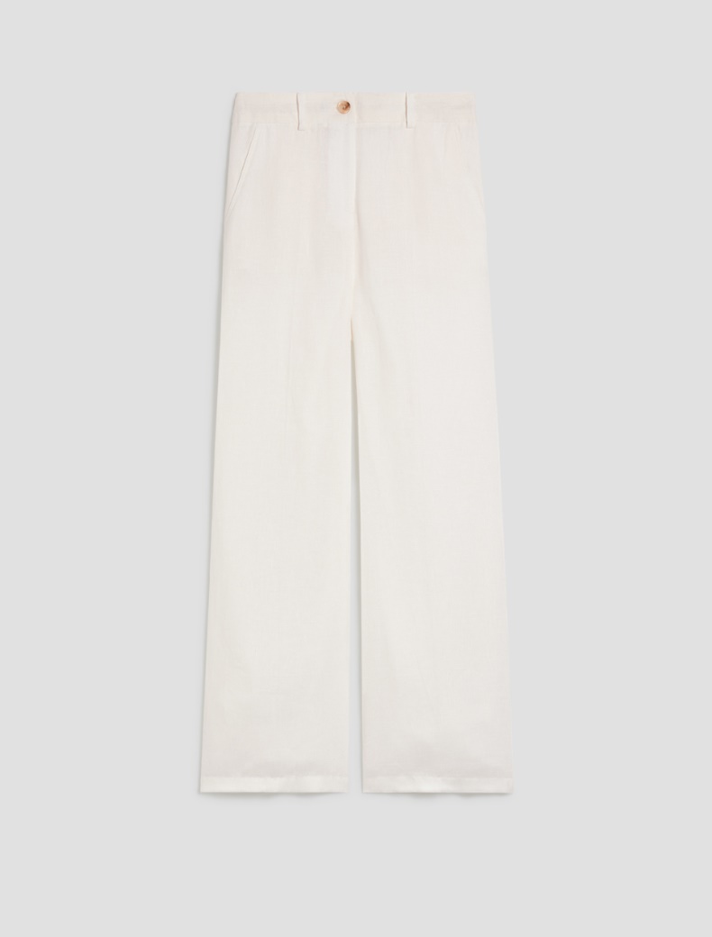 Pure linen trousers - WHITE - pennyblack