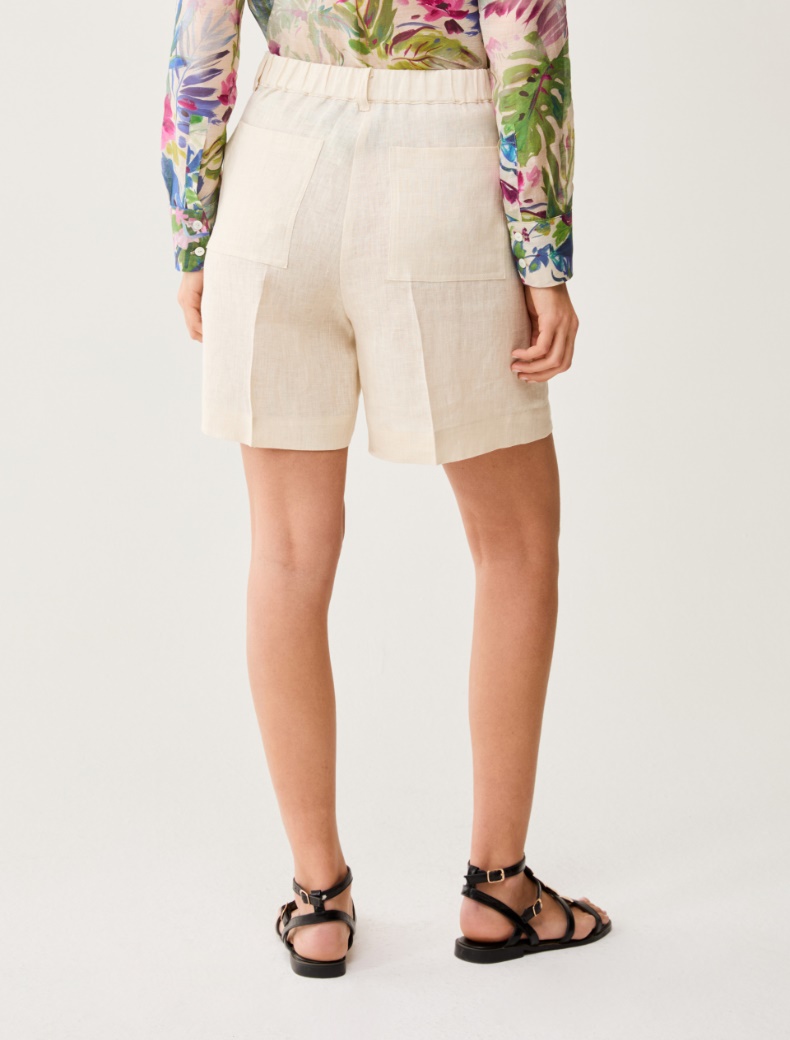 Pure linen shorts - ECRU - pennyblack