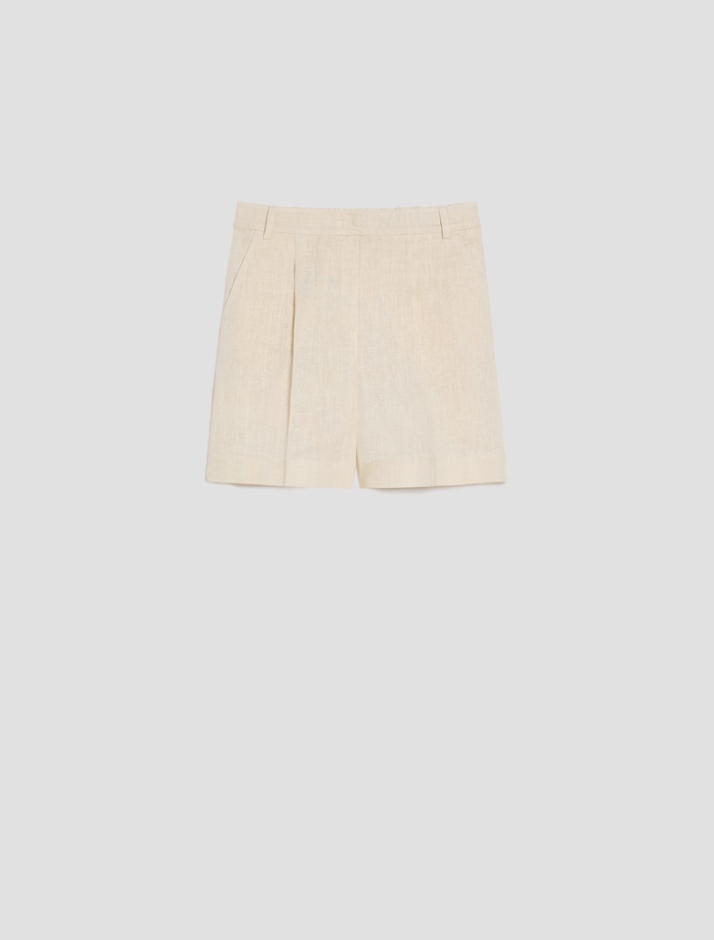 Pure linen shorts - ECRU - pennyblack