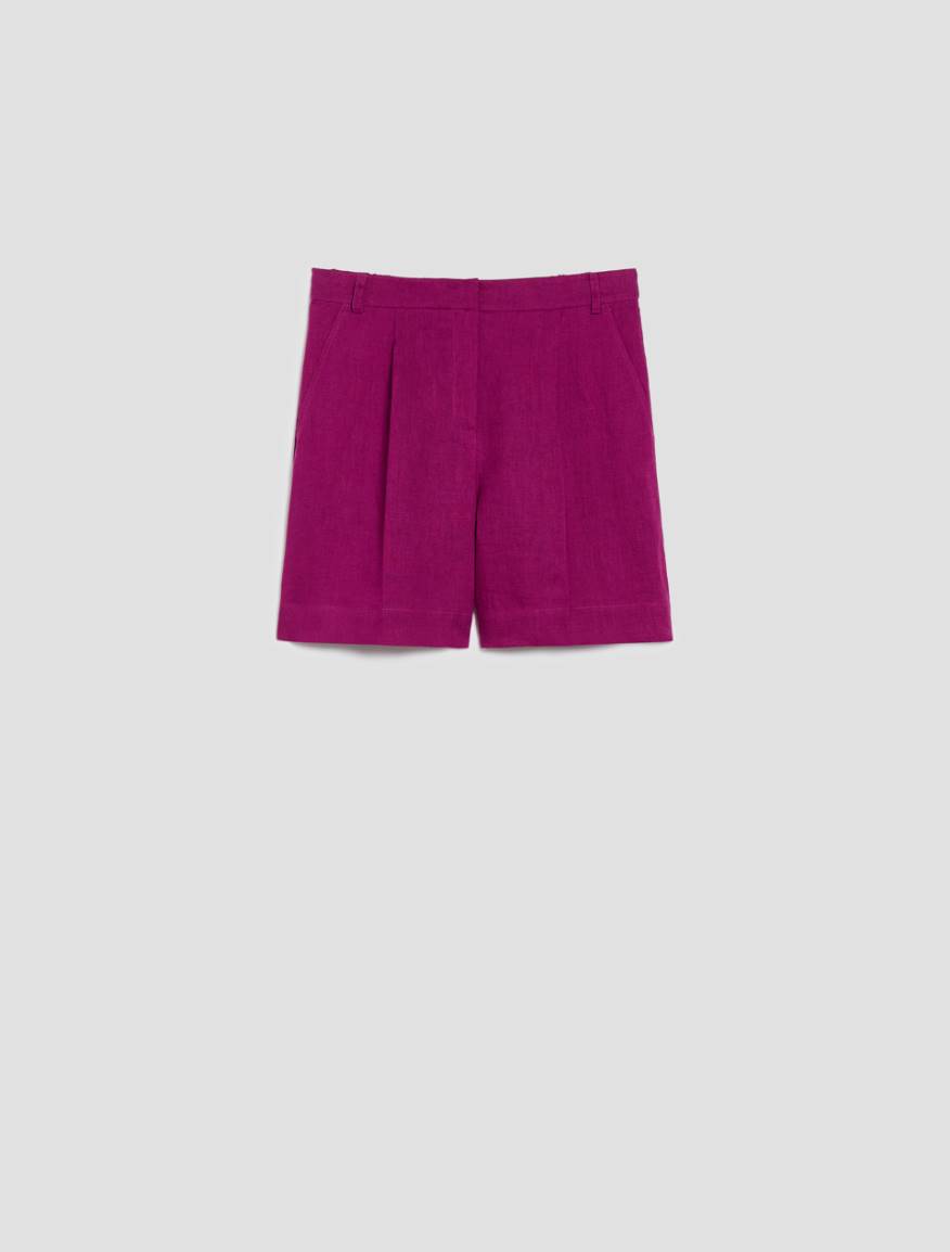 Pure linen shorts - MAGENTA - Pennyblack - 2