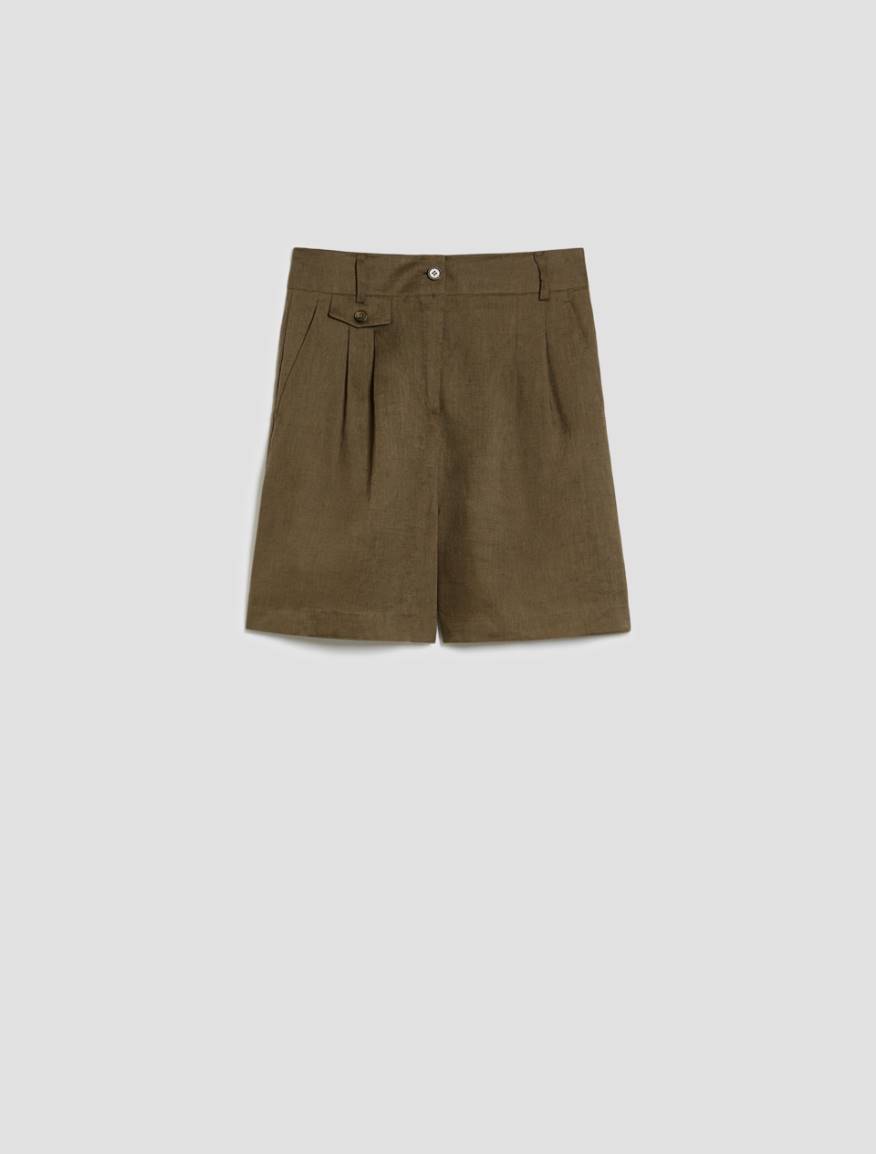 Pure linen shorts - KAKI - Pennyblack - 2