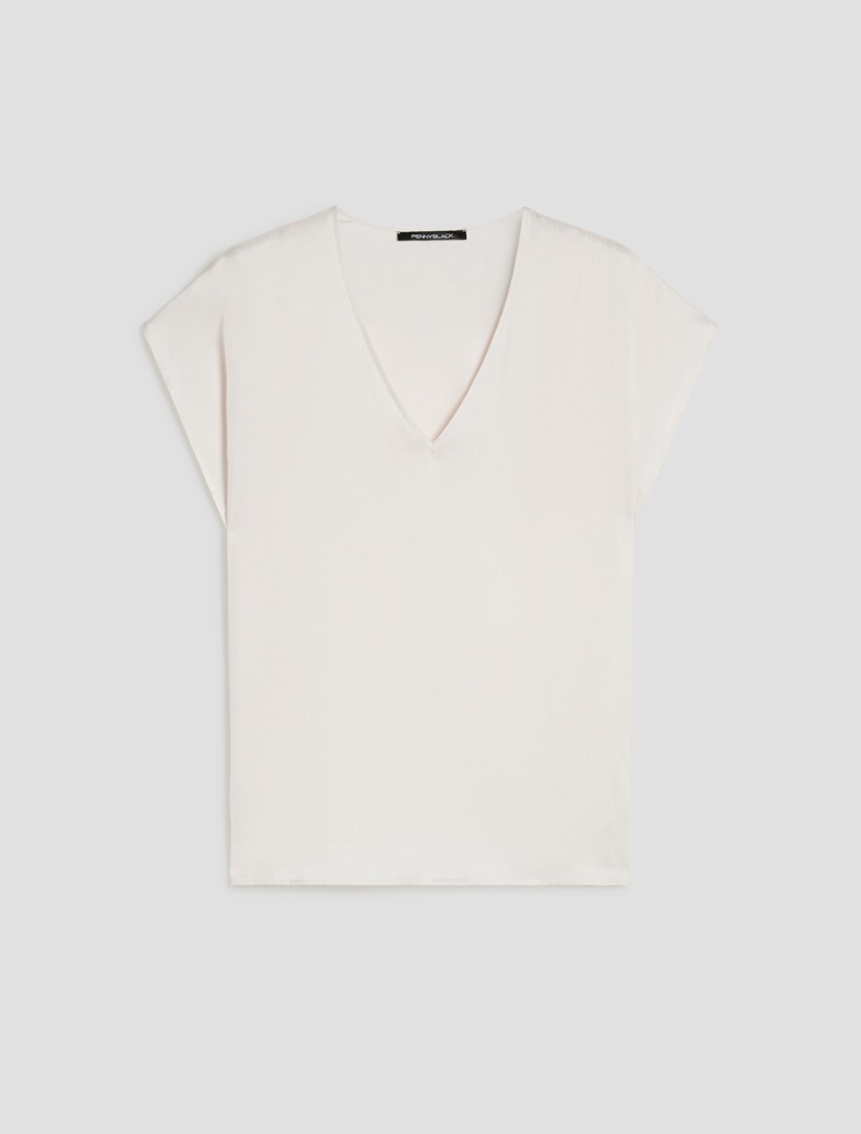 Fluid twill blouse - IVORY - pennyblack