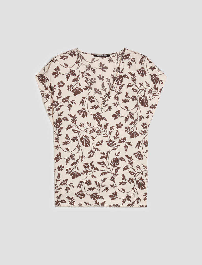 Fluid twill blouse - IVORY - pennyblack