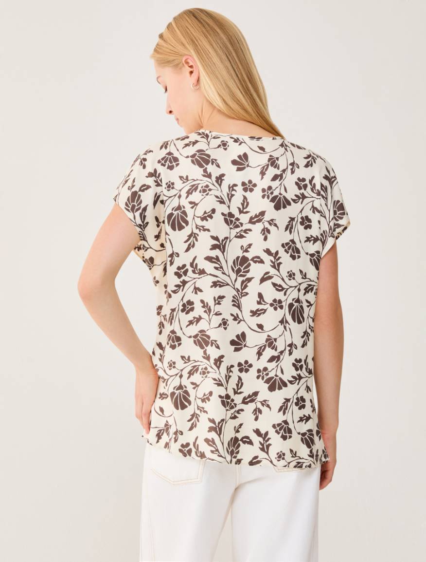 Fluid twill blouse - IVORY - Pennyblack - 3