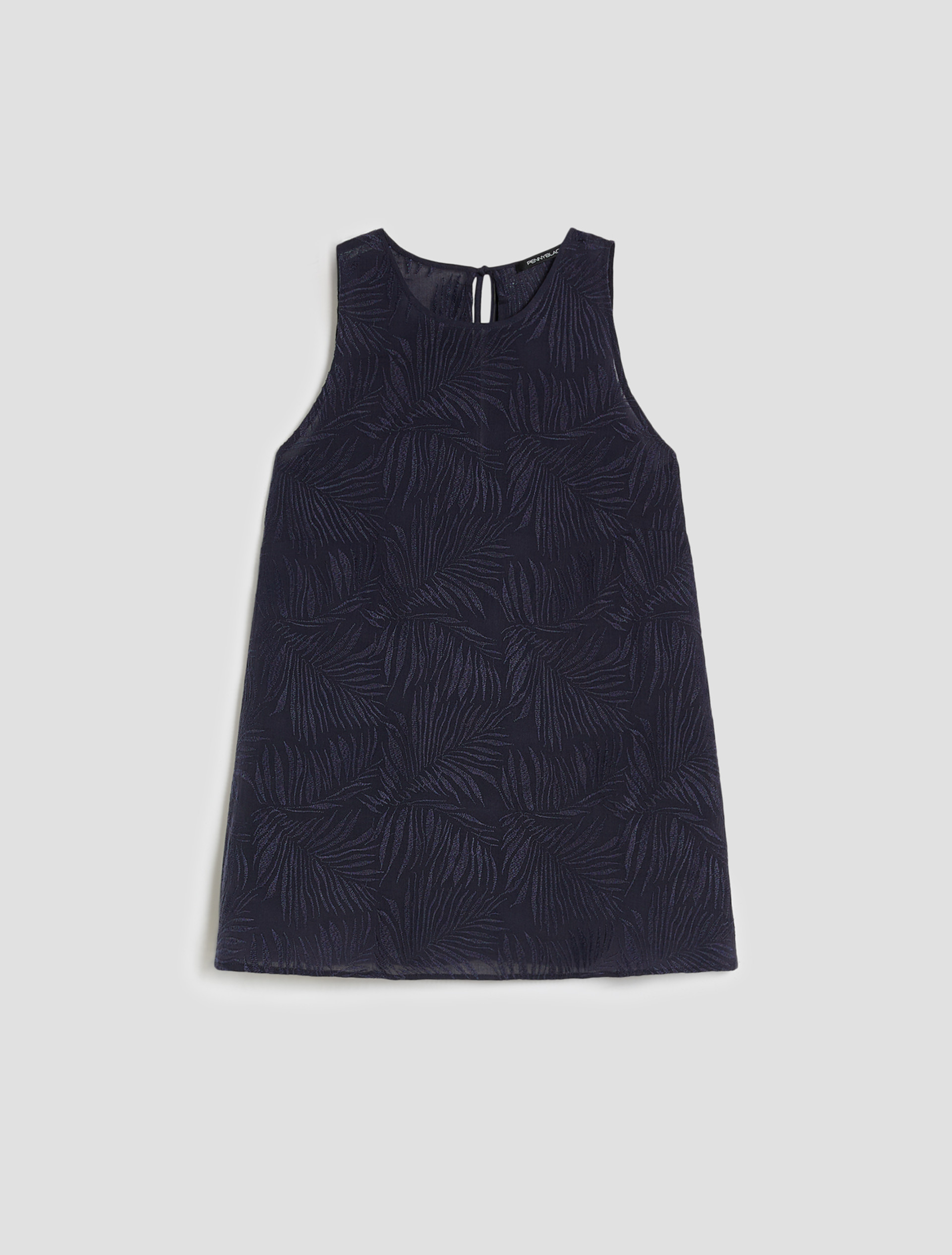 Top in embroidered muslin - NAVY - pennyblack